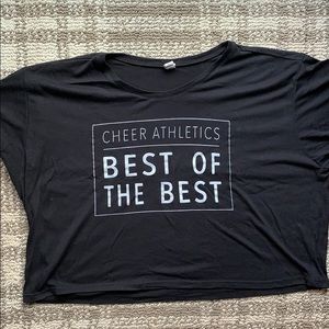 Cheer Athletics Loose Black Crop T-shirt